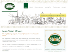 Tablet Screenshot of mainstreetmovers.com